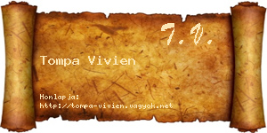 Tompa Vivien névjegykártya